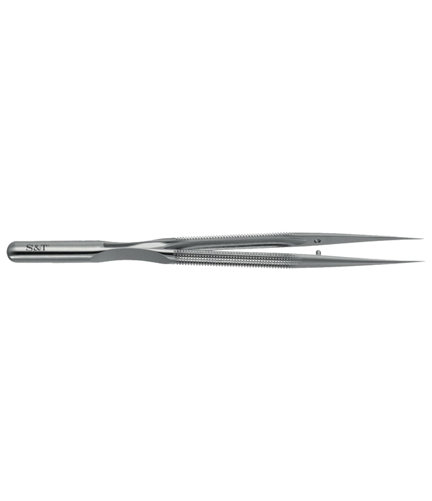 S&T Forceps 15cm long, round handle, straight (00241)