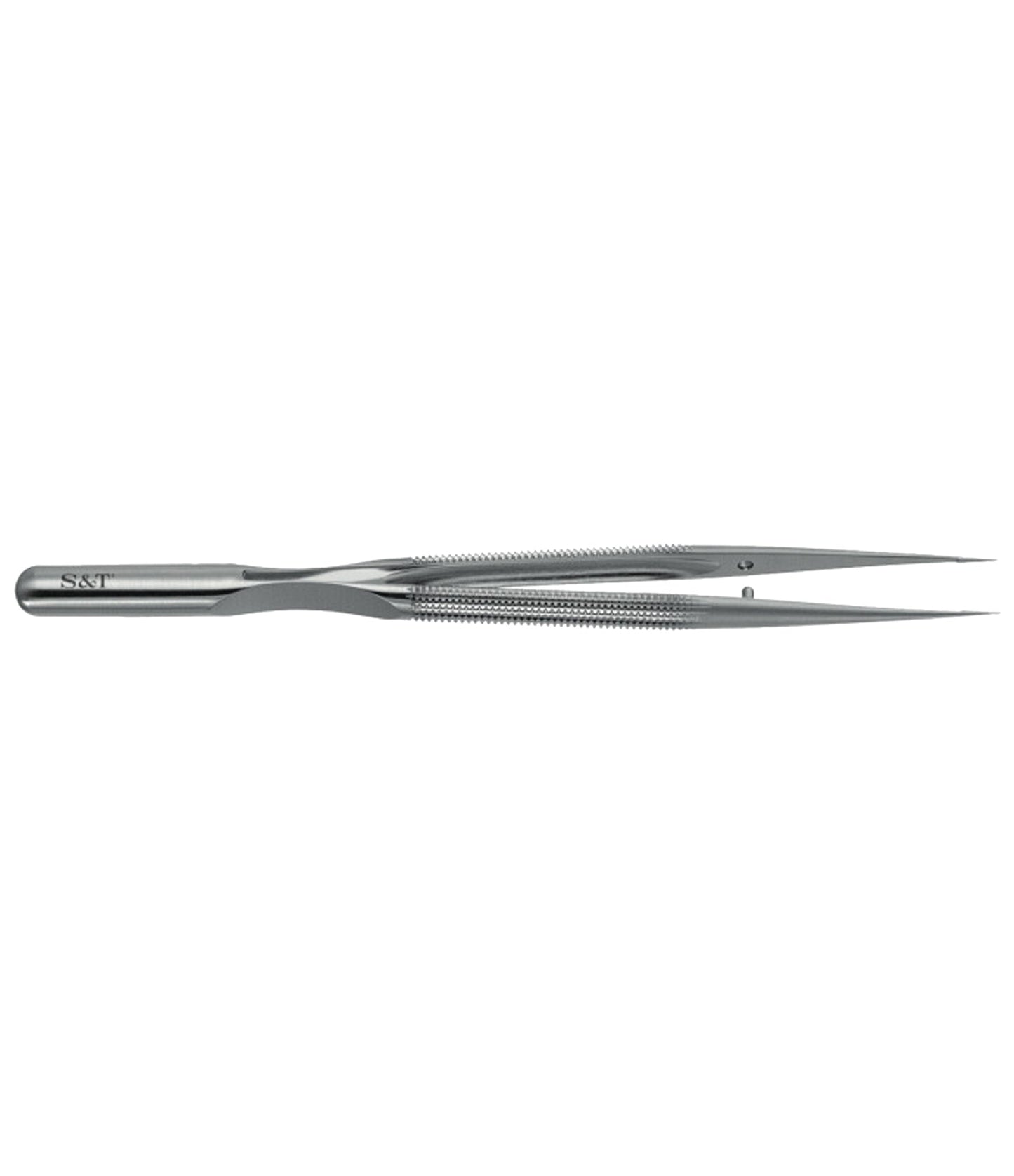S&T Forceps Round Handle 15 cm long, straight Tungsten Carbide coated (00761)