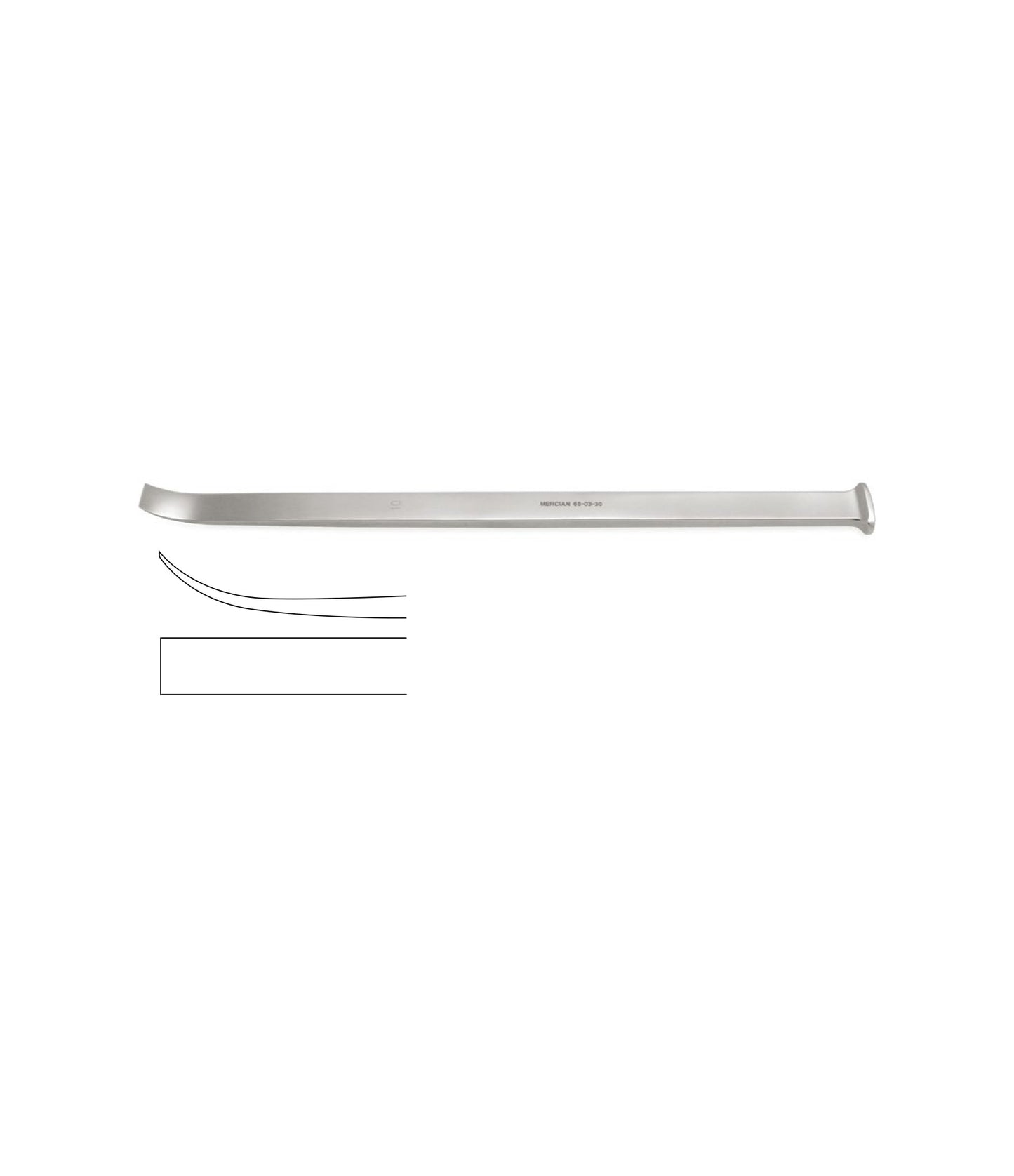 Obwegeser Pterygold Osteotome, 23cm Curved, 11mm, for bone cutting