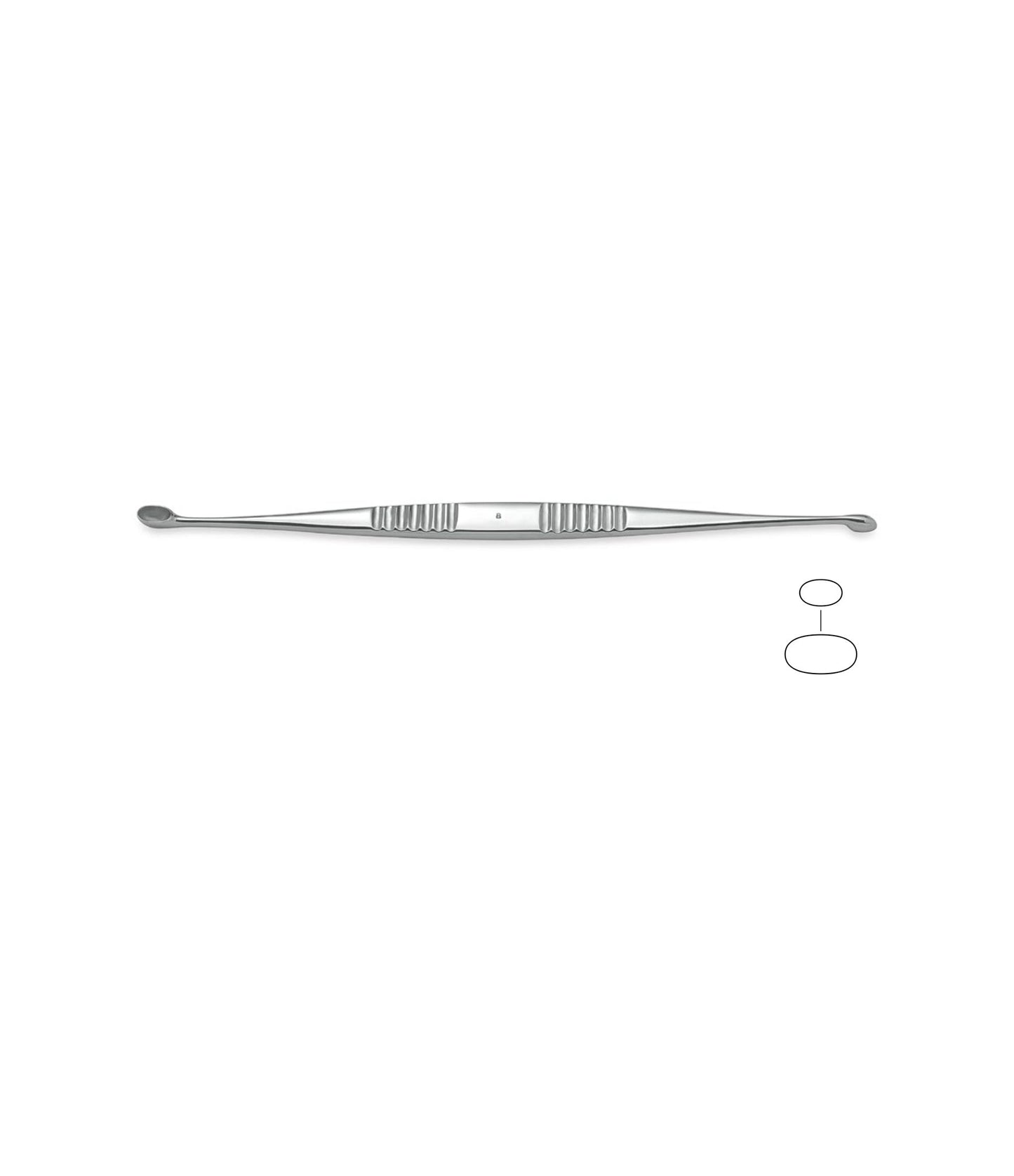 Volkmann D/Ended Curette, 22cm, Large, for medical procedures