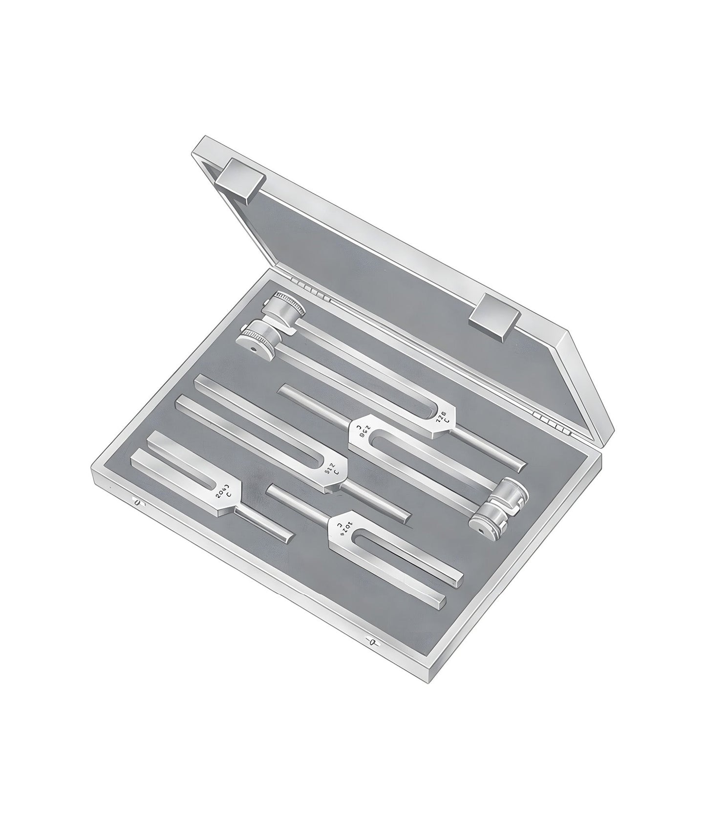 Set of 5 Tuning Forks, Aluminium
