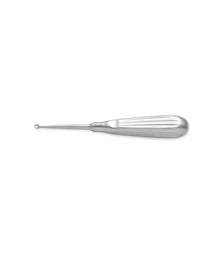 Bruns Curette, 17cm, size 0, for surgical procedures