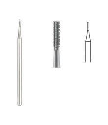 Flat Fissure Cross Cut Bur, 1.0mm Head, 10/box, for dental procedures