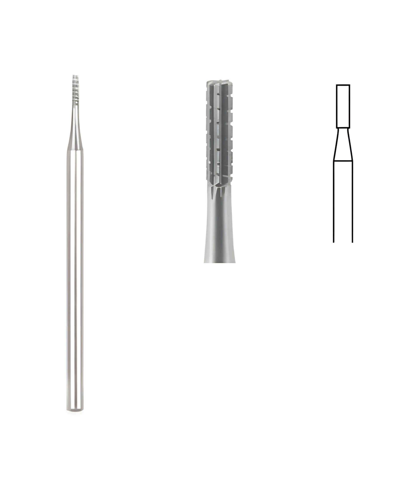 Flat Fissure Cross Cut Bur, 1.8mm Head, 10/box, for dental procedures