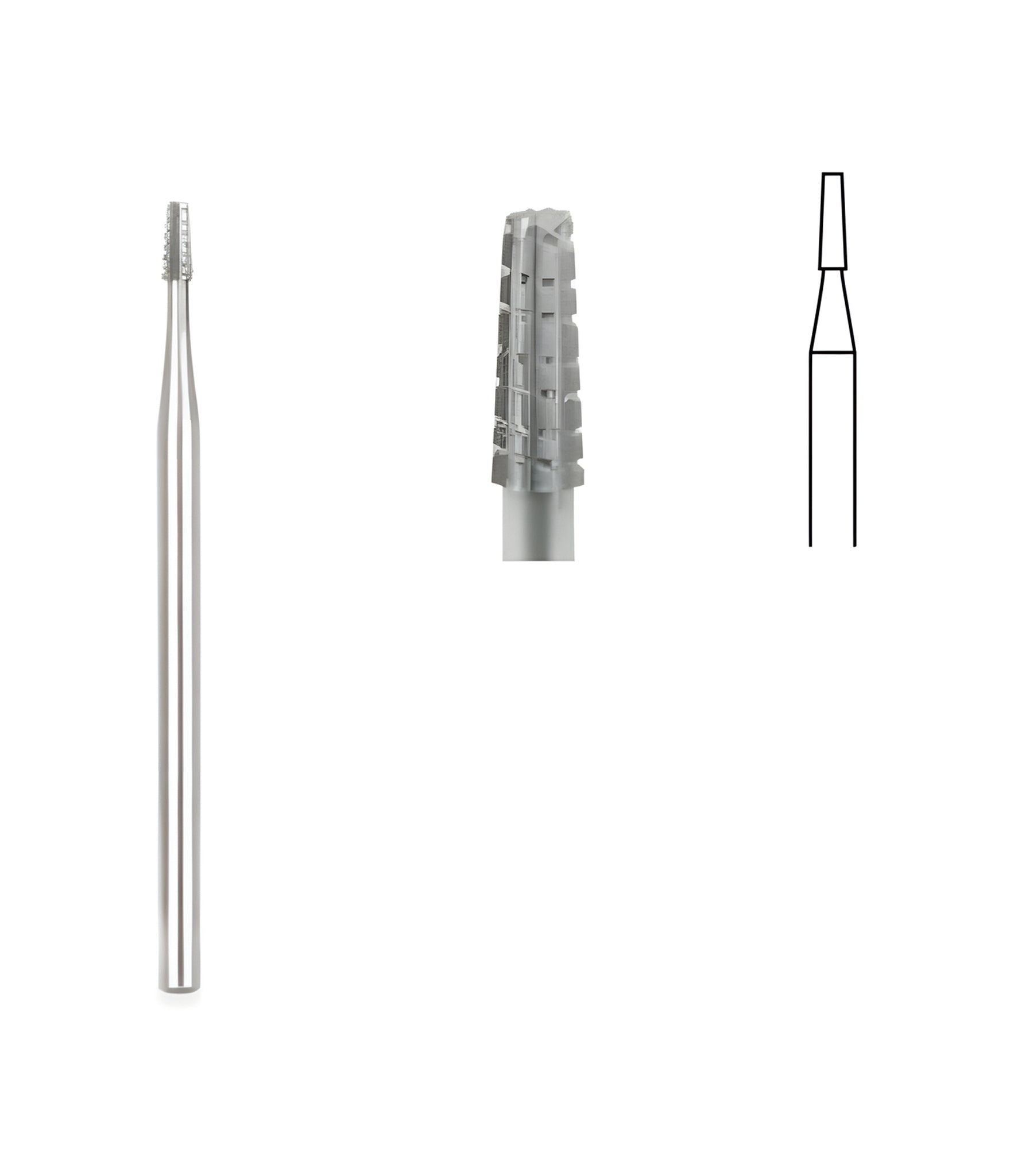 Tapered Fissure Cross Cut Bur, 1.4mm Head, 10/box, for dental procedures
