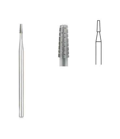Tapered Fissure Cross Cut Bur, 1.4mm Head, 10/box, for dental procedures