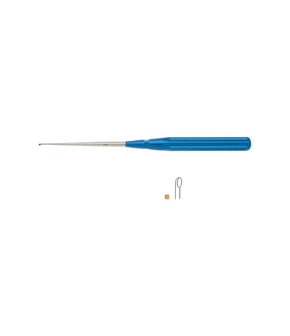 Lightgrip Lumbar Curette, 34cm, Straight, Cup 1, for medical procedures
