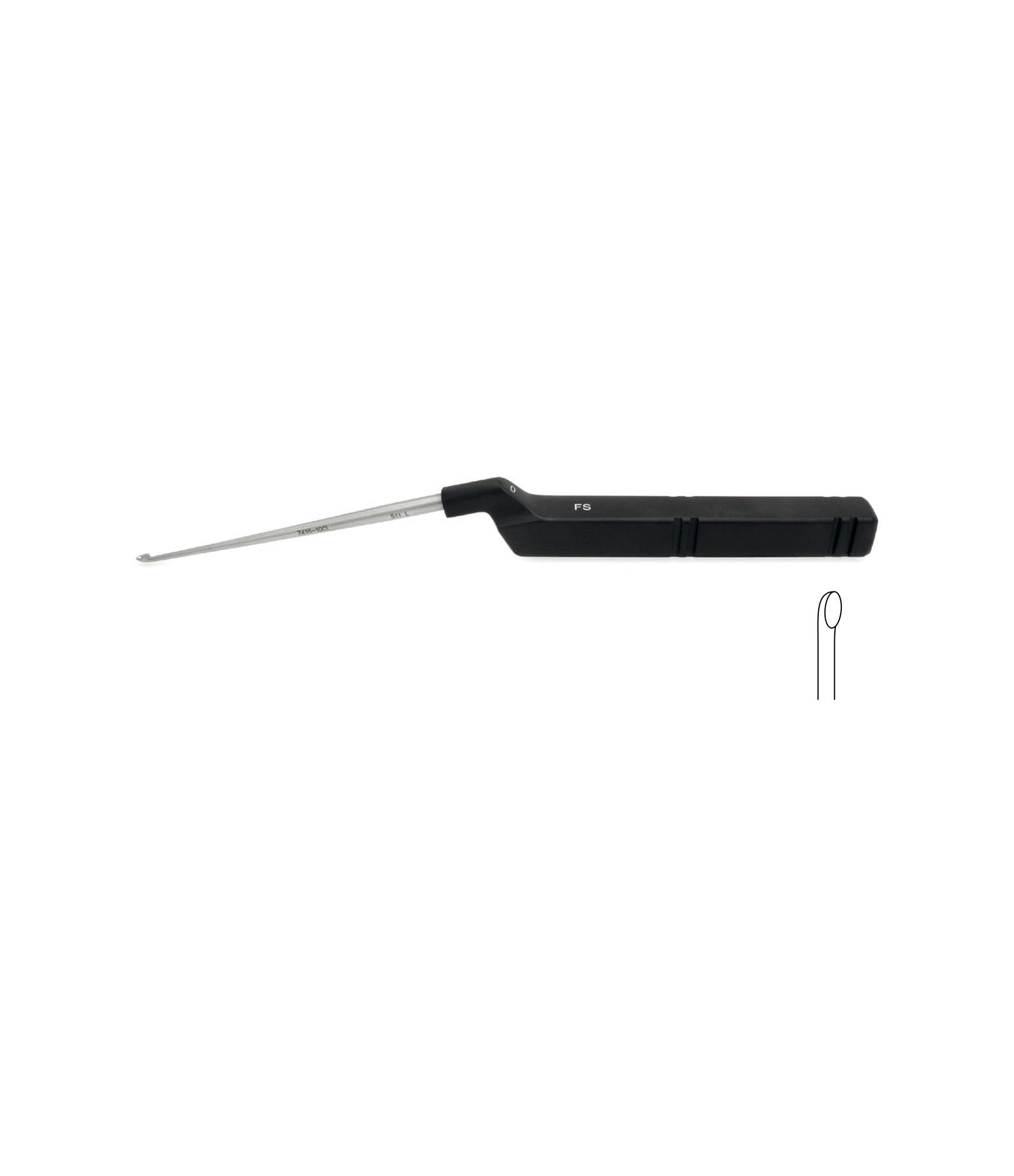 Bayonet Cervical Curette Straight Cup, Straight Size 00